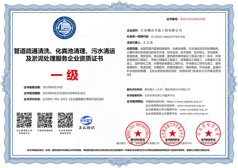 大方巷企业资质证书